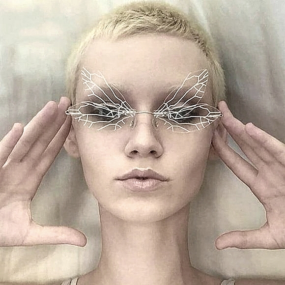 Fairy Wing Glasses - Clear 🏆HP🏆 - Picture 5 of 5